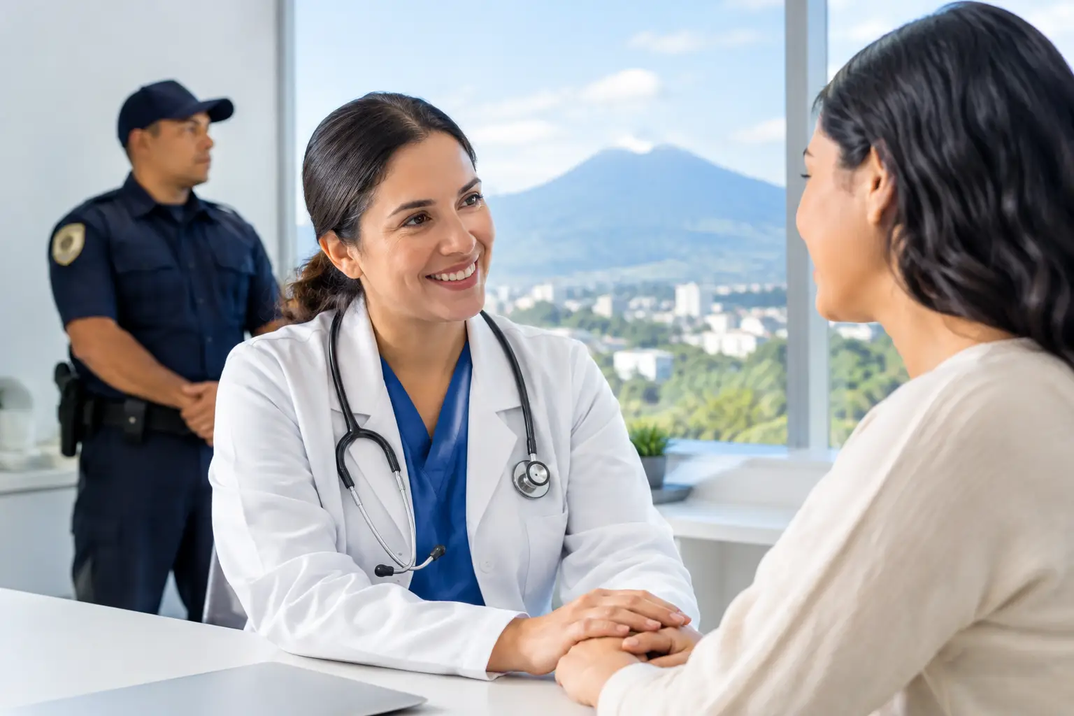 Seguridad en El Salvador durante visitas médicas